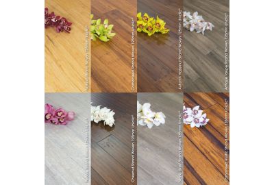 The different colours of bamboo flooring