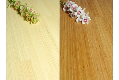 Natural vertical and carbonised vertical bamboo flooring