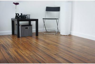 Rustic Carbonised Strand Woven bamboo flooring with props