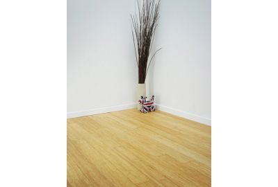Natural strand woven bamboo flooring with props