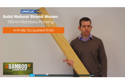 Solid Uniclic Natural Strand Woven 135mm Bamboo Flooring Video
