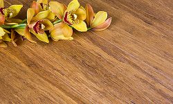 Solid Uniclic Brushed Carbonised Strand Woven 135mm Bamboo Flooring Close Up Shot