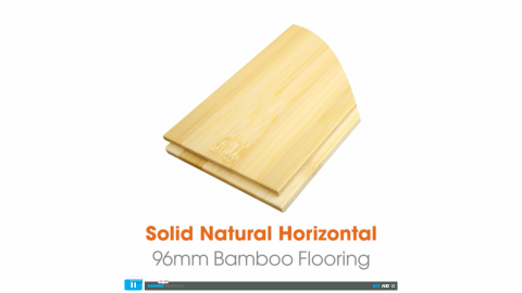 Solid Tongue & Groove Natural Horizontal 96mm Bamboo Flooring Video
