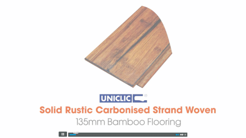 Solid Uniclic Rustic Carbonised Strand Woven 135mm Bamboo Flooring Video