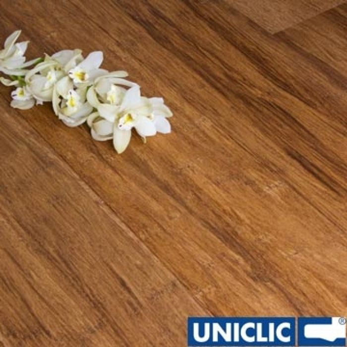 Engineered Carbonised Strand Woven 190mm Uniclic® BONA Coated Bamboo Flooring 2.81m²