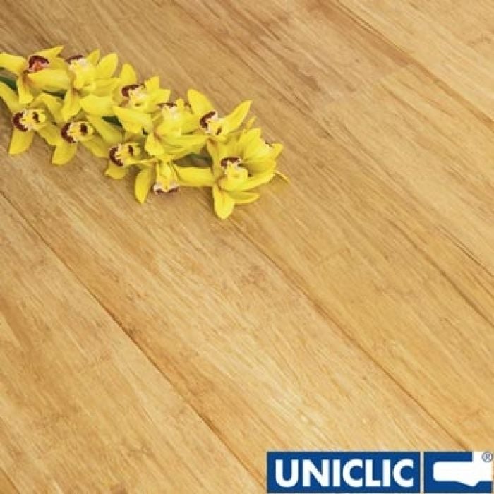 Solid Natural Strand Woven 135mm Uniclic® BONA Coated Bamboo Flooring 1.5m²