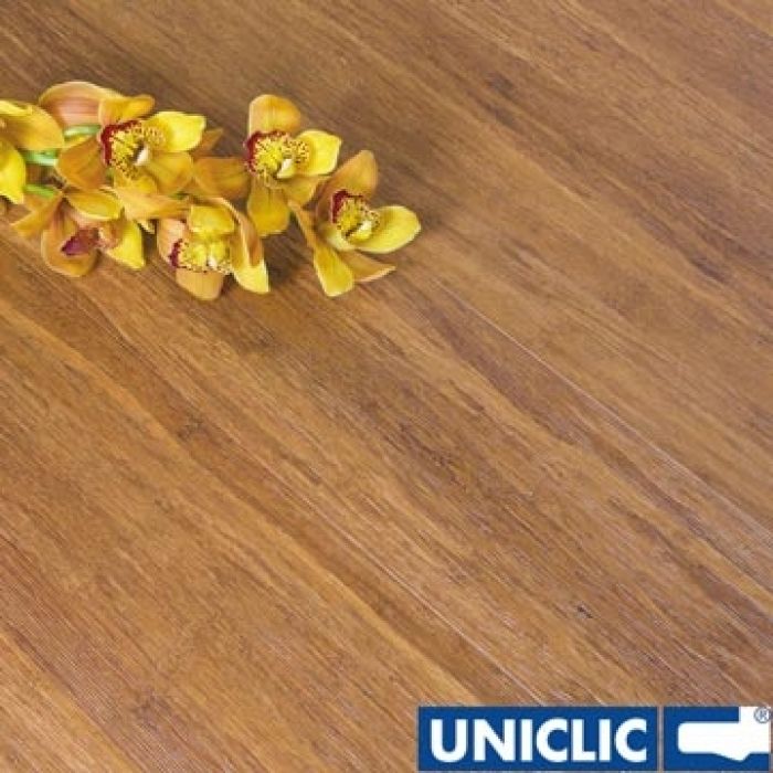 Solid Brushed Carbonised Strand Woven 135mm Uniclic® BONA Coated Bamboo Flooring 1.5m²