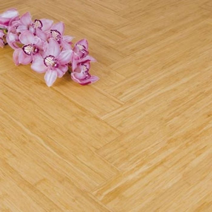 Solid Natural Strand Woven 90mm Parquet Block BONA Coated Bamboo Flooring 1.134m²