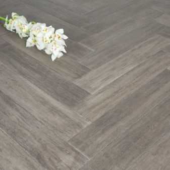 F1070 Solid Stone Grey Strand Woven Bamboo Flooring 90mm Parquet Block BONA Coating SAMPLE - First 6 samples are free