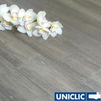F1057 Stone Grey Strand Woven 135mm Uniclic BONA Coated Bamboo Flooring SAMPLE - First 6 samples are free.